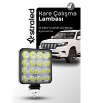 12-24V 16 LED Offroad ATV Kamyon Tır Traktör İş Makinesi