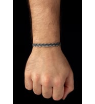 Sertifikalı Oksitli Gümüş Kazaziye Örgü Bileklik 9.2Gr (405)