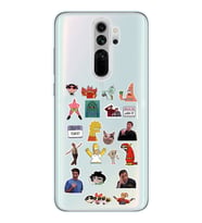 Xiaomi Redmi Note 8 PRO Uyumlu Sticker Tasarımlı Şeffaf Telefon Kılıfı