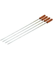 Ahşap Saplı Kalın Kare Mangal Şişi - 50 cm - Güvenli Tutuş