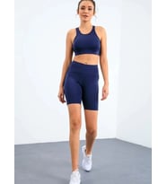 TOMMY LİFE T10BY-95302_01 BAYAN ATLET-BİSİKLETÇİ TAYT TAKIMI İNDİGO