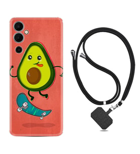 Tecno Pova 4 Kılıf Silikon Boyun Askılı İpli Desenli Silikon Avokado Skate 1741