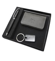 Signator D367 İsme Özel Set - Deri Kartlık + Anahtarlık  + Kalem Seti  İsme Özel Hediyelik Set (Karışık)