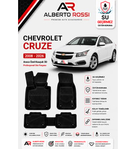 CHEVROLET CRUZE 2008 - 2026 Araca Özel Kauçuk 3D Profesyonel Oto Paspası