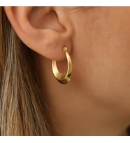 925 Ayar Gümüş Mat Detaylı Vintage Küpe (Gold)