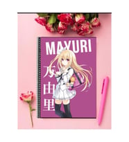 Mayuri Anime Defter 1 Adet Özel Tasarım A4 Boyutu Telli Kareli Defter 21*29 Cm
