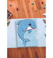 Sevimli Yunus Eğitici 12 Parça Mdf Puzzle (Çok Renkli)