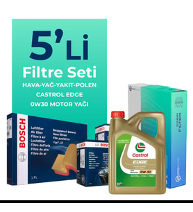 Bosch Audi Q7 50 Dizel Filtre Bakım Seti Castrol Motor Yağlı (2019-2024) 5 Li