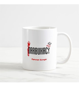Darbukacı Kupa Bardak (1. Tasarım) (Beyaz)