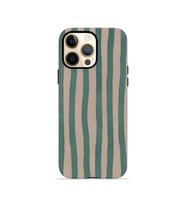 iPhone 12 Pro Vorian Çift Katmanlı Kılıf Sage Riviera Stripe