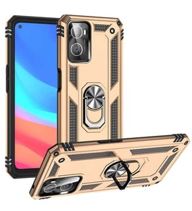 Coverzone Oppo A76 ile Uyumlu K?l?f Shockprof Y�z�k Tutuculu 360 DERECE D�NEB?LME,100 DERECE A?A?I VE YUKARI HAREKET ETME �ZELL??? Vega Gold