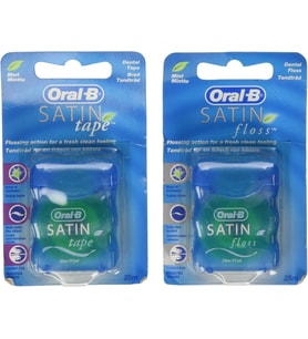 Oral-B Saten Bant Dental Floss Mint - 25 M (2'Li Paket) Oral-B