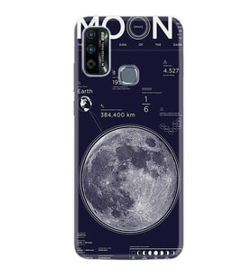 Infinix Hot 9 Play Kılıf Resimli Desenli Baskılı Silikon Kılıf Moon info 1424