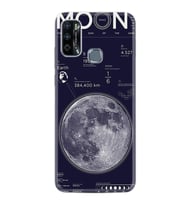Infinix Hot 9 Play Kılıf Resimli Desenli Baskılı Silikon Kılıf Moon info 1424