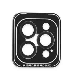 iPhone 15 Pro Max PVD Metal Kamera Lens - Siyah