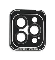 iPhone 15 Pro Max PVD Metal Kamera Lens - Siyah