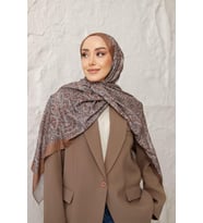 Etnik Desen Larisa Şal Vizon