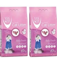 Van Cat  Baby Powder Parfümlü Kedi Kumu 10 Kg 2 Adet (Beyaz)