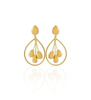 Kadir Jewellery 22 Ayar Altın Kaplama Kadın Sallantılı Küpe -El İşçiliği Ve Hipoalerjenik Küpe