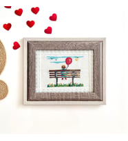 Seretamin Handmade Balonlu Çocuk Kanaviçe Nakışlı Tablo