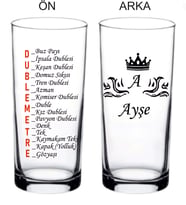 Kişiye Özel Rakı ve Meşrubat Bardağı 2 li