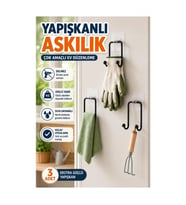 3’lü Yapışkanlı Çok Amaçlı Askı Seti