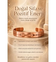 Bakır Sonsuzluk Bileklik Kadın Erkek El İşlemeli Otantik Takı