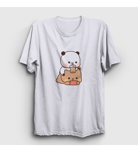 Presmono Unisex Beyaz Phone Sevgili Sevgililer Gunu Hediye Bubu Dudu T-Shirt 481450tt