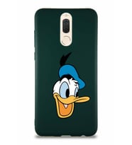 Huawei Mate 10 Lite Soft Premier Kapak Donald Duck-A Tasarımlı Silikon Kılıf - Yeşil (Şeffaf)
