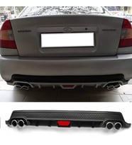 Hyundai Accent Era Siyah Difüzör Difizör Yuvarlak Egzoz Görünüm Kulaklı Tip