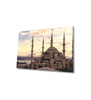 Miyrem Glasses Collection -A1^#  Istanbul Cami Manzara Cam Tablo (Çok Renkli)