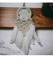 Rüya Dream Catcher Beyaz Kuş Tüylü