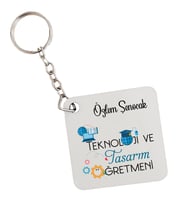 Teknoloji ve Tasarım Öğretmenine Öğretmenler Günü Hediyesi İsimli Anahtarlık