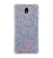 Samsung Galaxy J7 Pro  Köşe Korumalı Antişok Kapak Hello Kitty Tasarımlı Şeffaf Silikon Kılıf