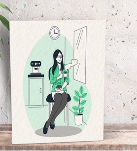 BK Gift Coffee Tasarımlı Dekoratif Mini Kanvas Tablo 15x20cm-28
