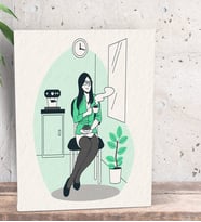 BK Gift Coffee Tasarımlı Dekoratif Mini Kanvas Tablo 15x20cm-28