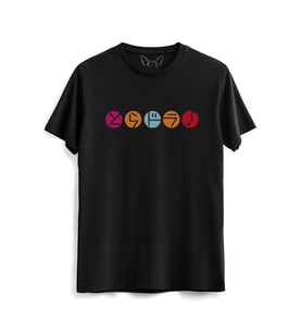 Taradora Resimli Baskılı Siyah Tshirt