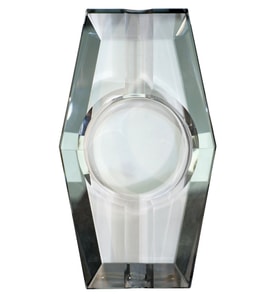 PremiumQuality Siyah Şeffaf Kristal İkili Puro Küllüğü - TR9744