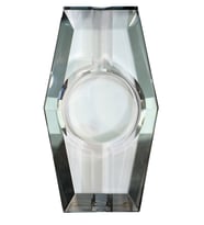PremiumQuality Siyah Şeffaf Kristal İkili Puro Küllüğü - TR9744