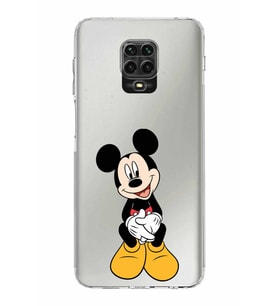 Xiaomi Redmi Note 9S  Kamera Korumalı Kapak Mickey Mouse Tasarımlı Şeffaf  Kılıf