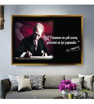 Altın Çerçeveli dekoratif tablo l811 (Gold)