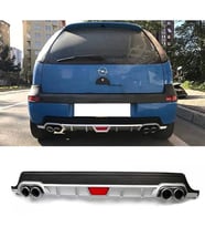 Opel Corsa C Gri Difüzör Difizör Yuvarlak Egzoz Görünüm Kulaklı Tip