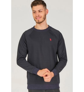 V4003 DEWBERRY REGLAN KOL ERKEK SWEATSHIRT-LACİVERT