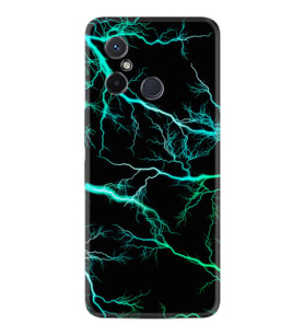 Xiaomi Redmi 12C Kılıf Silikon Desen Özel Seri Green Thunder 1693