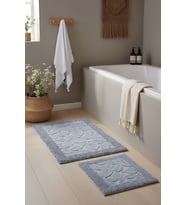 Yaprak Desenli 2’li Banyo & Klozet Paspas Takımı