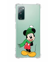 Samsung Galaxy S20 Fe  Köşe Korumalı Antişok Kapak Mickey Mouse Tasarımlı Şeffaf  Kılıf