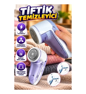 Şarjlı Giysi Tiftik ve Kazak Tüy Toplama Makinesi 5W 3 Bıçaklı Pratik Temizleyici