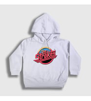 Presmono Unisex Çocuk Beyaz Vintage Logo The Strokes Kapüşonlu Sweatshirt 525361tt (Beyaz)