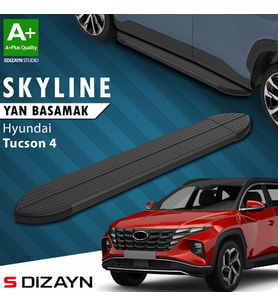 S-Dizayn Hyundai Tucson 4 Skyline Siyah Yan Basamak 173 Cm 2021 Üzeri A+ Kalite