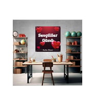 14 Şubat Sevgililer Günü Temalı Fotoğraf Panosu Branda 100x100